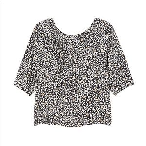 Paloma Tied Collar 3/4 Sleeve Blouse